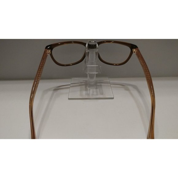 AUTHENTIC COACH HC6072 T 5328 BROWN GLITTER/CRYSTAL EYEGLASSES 52-17-135 - Picture 4 of 6